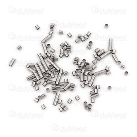 1720-0214-T1.5 - Stainless Steel 304 Crimb Bead Tube 1.5x1.5mm 1.0mm hole Natural 100pcs 1720-0214-T1.5,Findings,Crimps,Round,montreal, quebec, canada, beads, wholesale