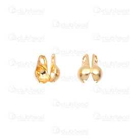 1720-0223-B2.5GL - Stainless Steel 304 Bead Tip 5x3mm Butterfly Style for 1.2mm string 2.5mm inside diameter with Loop 1.2mm Gold Plated 50pcs 1720-0223-B2.5GL,plaques,montreal, quebec, canada, beads, wholesale