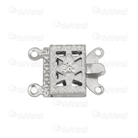 1720-0229 - Stainless Steel 304 Pawl Clasp 2 Rows 15x10x3mm Natural 20pcs 1720-0229,Clasps,20pcs,Stainless Steel 304,Pawl Clasp,2 Rows,15x10x3mm,Grey,Natural,Metal,20pcs,China,montreal, quebec, canada, beads, wholesale