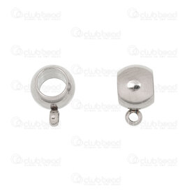 1720-0232-05 - Stainless Steel Bead Cylinder 6x5mm with 1.5mm loop 3mm hole Natural 50pcs 1720-0232-05,Findings,Stainless Steel,montreal, quebec, canada, beads, wholesale