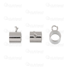 1720-0232-0605 - Stainless Steel Bead Cylinder 5x5mm with Ring 4mm hole Natural 50pcs 1720-0232-0605,1720-0,montreal, quebec, canada, beads, wholesale