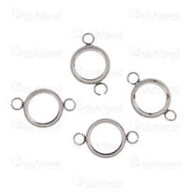 1720-0233-021 - Stainless Steel 304 Bead Spacer Ring With 2 loop 8x2.5mm Natural 6mm Hole 20pcs 1720-0233-021,Findings,Spacers,Beads,montreal, quebec, canada, beads, wholesale