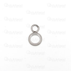 1720-0233-05 - Acier Inoxydable 304 Bille Anneau Separateur 7.5x5x2mm avec 1 Boucle Trou 3mm Naturel 30pcs 1720-0233-05,Accessoires de finition,Séparateurs,montreal, quebec, canada, beads, wholesale