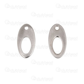 1720-0243 - Stainless Steel 304 Link Oval Flat 19x9.5x1.2mm 1.5mm hole Natural 20pcs 1720-0243,Findings,Stainless Steel,montreal, quebec, canada, beads, wholesale