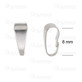 1720-0253 - Bélière Acier Inoxydable 8.5x3.5mm Naturel 100pcs 1720-0253,1720-0253,montreal, quebec, canada, beads, wholesale