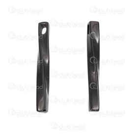 1720-2000-017BLK - Stainless Steel 304 Pendant Tube Twisted 5x40mm Black 1pc 1720-2000-017BLK,1720-2000,montreal, quebec, canada, beads, wholesale