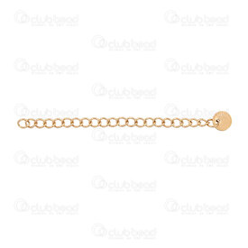 1720-2001-GL - Stainless Steel 304 Chain Extender With 6mm Disc 57mm Gold 10pcs 1720-2001-GL,Pendants,montreal, quebec, canada, beads, wholesale