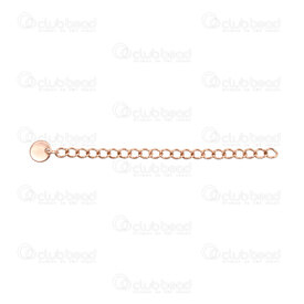 1720-2001-RGL - Stainless Steel 304 Chain Extender 60x3mm With 6mm Disc Rose Gold 10pcs 1720-2001-RGL,Chains,Stainless Steel 304,Stainless Steel 304,Chain Extender,60x3x0.6mm,Pink,Rose Gold,Metal,With Charm 6mm Disc,10pcs,China,montreal, quebec, canada, beads, wholesale