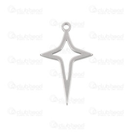 1720-2012-153 - Spiritual Stainless Steel 304 Pendant Cross 21X13x1mm Hollow with Loop Natural 10pcs 1720-2012-153,1,montreal, quebec, canada, beads, wholesale