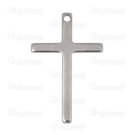 1720-2012-51 - Spiritual Stainless Steel Pendant Cross 25x16x1mm with 1.2mm hole Natural 20pcs 1720-2012-51,New Products,montreal, quebec, canada, beads, wholesale