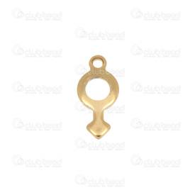 1720-2100-007 - stainless steel sign of man 13*6mm, gold 0.7g 10pcs 1720-2100-007,masc,montreal, quebec, canada, beads, wholesale
