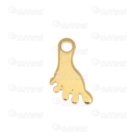 1720-2105-GL - Stainless Steel 304 Charm Foot 7x12mm Gold 20pcs 1720-2105-GL,Charms,Metal,7X12MM,Charm,Metal,Stainless Steel 304,7X12MM,Foot,Yellow,Gold,China,20pcs,montreal, quebec, canada, beads, wholesale