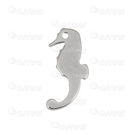 1720-2110-01 - Stainless Steel 304 Charm Seahorse 7x15mm Natural 20pcs 1720-2110-01,Charm,Metal,Stainless Steel 304,7X15MM,Seahorse,Grey,Natural,China,20pcs,montreal, quebec, canada, beads, wholesale