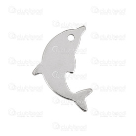 1720-2110-03 - Stainless Steel 304 Charm Dolphin 11x18mm Natural 20pcs 1720-2110-03,Charms,Stainless Steel 304,20pcs,Charm,Metal,Stainless Steel 304,11X18MM,Dolphin,Grey,Natural,China,20pcs,montreal, quebec, canada, beads, wholesale