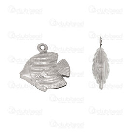 1720-2110-25 - Animal Stainless steel Charm Fish 3D 14x18mm Natural 20pcs 1720-2110-25,Charms,Stainless Steel,montreal, quebec, canada, beads, wholesale