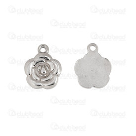1720-2111-19 - Nature Stainless Steel Charm Flower 16x16x3mm Natural 10pcs 1720-2111-19,Charms,Stainless Steel,montreal, quebec, canada, beads, wholesale