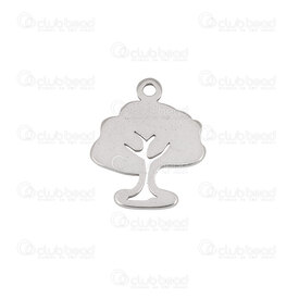 1720-2112-19 - Spiritual Stainless steel charm Tree of Life 11x11x0.8mm Natural 20pcs 1720-2112-19,Charms,Stainless Steel,montreal, quebec, canada, beads, wholesale
