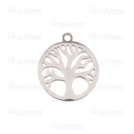 1720-2112-291 - Spiritual Stainless Steel Charm Tree of Life 15X1mm with 1.2mm loop High Quality Polish Natural 10pcs 1720-2112-291,Charms,montreal, quebec, canada, beads, wholesale