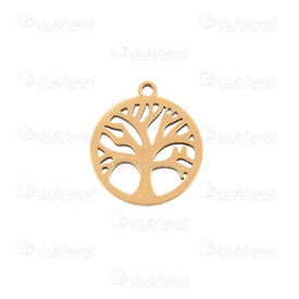 1720-2112-291GL - Spiritual Stainless Steel Charm Tree of Life 17x15x1mm with 1.2mm loop High Quality Polish Gold 10pcs 1720-2112-291GL,Charms,Stainless Steel,montreal, quebec, canada, beads, wholesale