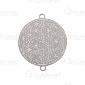 1720-2112-321 - Stainless Steel 304 Link-Connector Spirituel Flower of Life 20x1mm Natural 1.5mm Loop High Quality Polish 10pcs 1720-2112-321,Charms,Stainless Steel 304,Stainless Steel 304,Link-Connector,Spirituel,Flower of Life,20x1mm,Grey,Natural,Metal,1.5mm Loop,10pcs,China,High Quality Polish,montreal, quebec, canada, beads, wholesale