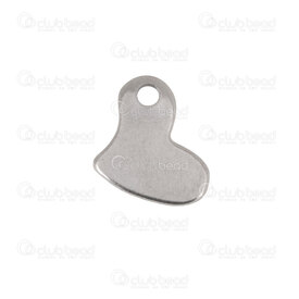 1720-2114-19 - DISC Heart Stainless Steel Charm Heart 7.5x10x0.6mm with 1.mm Hole Natural 30pcs 1720-2114-19,Charms,Stainless Steel,montreal, quebec, canada, beads, wholesale