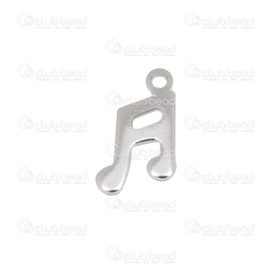 1720-2115-001 - Stainless Steel 304 Charm Musical Note 8x12mm Natural 20pcs  Theme: Music 1720-2115-001,Pendants,Stainless Steel,Charm,Metal,Stainless Steel 304,8X12MM,Musical Note,Grey,Natural,China,20pcs,Theme: Music,montreal, quebec, canada, beads, wholesale