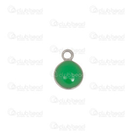 1720-2122-0607 - Stainless Steel 304 Charm Round 6mm Natural Green filling 20pcs 1720-2122-0607,6mm,Charm,Metal,Stainless Steel 304,6mm,Round,Round,Natural,Green filling,China,20pcs,montreal, quebec, canada, beads, wholesale
