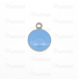 1720-2122-1001 - Stainless Steel 304 Charm Round 10mm Natural Light Blue Filling 10pcs 1720-2122-1001,Clearance by Category,Stainless Steel,Charm,Metal,Stainless Steel 304,10mm,Round,Round,Natural,Light Blue Filling,China,10pcs,montreal, quebec, canada, beads, wholesale