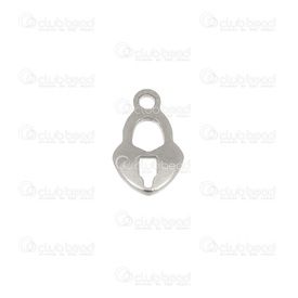1720-2123 - Stainless Steel 304 Charm Padlock Heart Shaped 7x10mm Natural With Loop 20pcs 1720-2123,Charms,20pcs,Charm,Metal,Stainless Steel 304,7X10MM,Padlock,Heart Shaped,Grey,Natural,With Loop,China,20pcs,montreal, quebec, canada, beads, wholesale