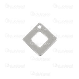 1720-2133 - stainless steel charm flat diamond shape 10x10mm Natural 20pcs 1720-2133,montreal, quebec, canada, beads, wholesale