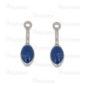 1720-2136-05 - stainless steel Charm drop shape 13x4mm blue filing 20pcs 0.26gr 1720-2136-05,montreal, quebec, canada, beads, wholesale