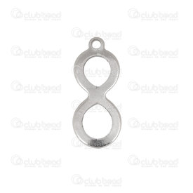 1720-2139 - Stainless Steel Charm Infinity Sign 17.5x7.5mm Natural 50pcs 1720-2139,montreal, quebec, canada, beads, wholesale