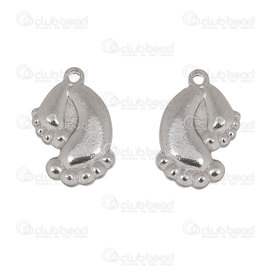 1720-2141 - Stainless Steel Charm Feet 15x13mm Natural 10pcs 1720-2141,montreal, quebec, canada, beads, wholesale