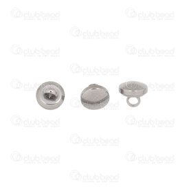 1720-2149-05 - Stainless steel charm flat ball 5mm Natural 50pcs 1720-2149-05,Charms,montreal, quebec, canada, beads, wholesale