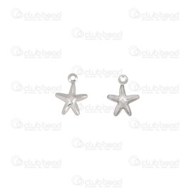 1720-2151 - Stainless Steel Charm Star 8x8mm Natural 50pcs 1720-2151,montreal, quebec, canada, beads, wholesale