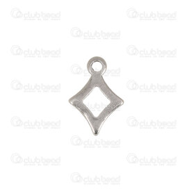 1720-2155 - Stainless steel charm diamond shape 11x9.5mm Natural 50pcs 1720-2155,Charms,montreal, quebec, canada, beads, wholesale