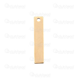 1720-2161-GL - Stainless steel Charm Rectangle Plate 25x5x0.8mm Plain 1.5mm hole Natural 10pcs 1720-2161-GL,Pendants,Stainless Steel,montreal, quebec, canada, beads, wholesale