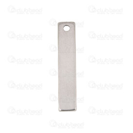 1720-2161 - Stainless steel charm Rectangle plate 25x5x0.8mm Natural 20pcs 1720-2161,Pendants,Stainless Steel,montreal, quebec, canada, beads, wholesale