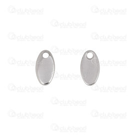 1720-2183-09 - Stainless Steel 304 Charm Blank Tag Oval 9x4.5x0.9mm Natural 1mm Hole 50pcs 1720-2183-09,1720-,50pcs,Charm,Blank Tag,Metal,Stainless Steel 304,9x4.5x0.9mm,Round,Oval,Yellow,Gold,1mm Hole,China,50pcs,montreal, quebec, canada, beads, wholesale