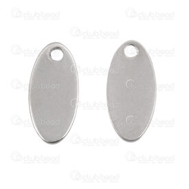 1720-2183-17 - Stainless Steel 304 Charm Blank Tag Oval 17x8x1mm Natural 1.8mm Hole 20pcs 1720-2183-17,Pendants,20pcs,Charm,Blank Tag,Metal,Stainless Steel 304,17x8x1mm,Round,Oval,Grey,Natural,1.8mm Hole,China,20pcs,montreal, quebec, canada, beads, wholesale