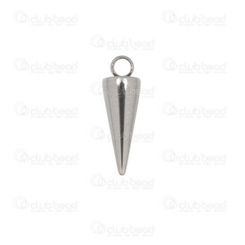 1720-2196-13 - Stainless Steel 304 Charm Spike 13x4mm with 1.5mm loop Natural 20pcs 1720-2196-13,Pique,montreal, quebec, canada, beads, wholesale
