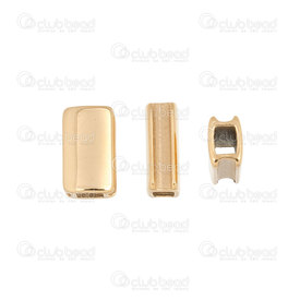 1720-2400307-09GL - stainless steel bead tube 11x6.5x4mm 3x2.2mm Hole Gold 4pcs 1720-2400307-09GL,1720-2400,montreal, quebec, canada, beads, wholesale