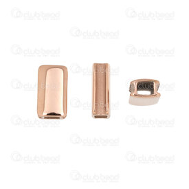 1720-2400307-09RGL - Stainless Steel Bead Tube 11x6.5x4mm 3x2.2mm Hole Rose Gold 4pcs 1720-2400307-09RGL,Beads,Metal,montreal, quebec, canada, beads, wholesale