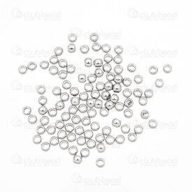 1720-240101-01 - Stainless Steel Bead Round 2mm 1mm Hole Natural 100pcs 1720-240101-01,montreal, quebec, canada, beads, wholesale