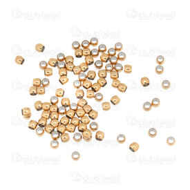 1720-240101-01GL - Stainless Steel Bead Round 2x1.5mm 1.2mm Hole Gold 100pcs 1720-240101-01GL,Beads,Stainless Steel,montreal, quebec, canada, beads, wholesale