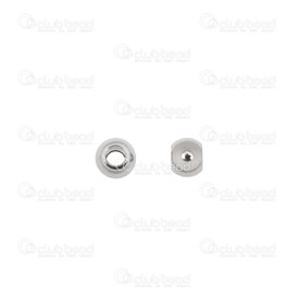 1720-240101-03 - stainless steel bead 3mm, 1.2mm hole, Natural 100 pcs 1720-240101-03,montreal, quebec, canada, beads, wholesale