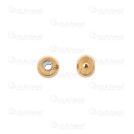 1720-240101-05GL - Stainless Steel Bead Round 4x5mm 1.5mm Hole Gold 50pcs 1720-240101-05GL,Beads,Metal,Stainless Steel,montreal, quebec, canada, beads, wholesale
