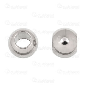 1720-240101-07 - Stainless Steel Bead Round 6x8mm Plain 4mm Hole Natural 20pcs 1720-240101-07,Beads,Metal,montreal, quebec, canada, beads, wholesale