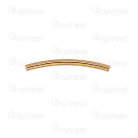 1720-240107-0525GL - Stainless Steel 304 Bead Tube 25x2mm Curve 1mm hole Gold Plated 20pcs 1720-240107-0525GL,billes inox or,montreal, quebec, canada, beads, wholesale