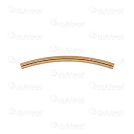 1720-240107-05GL - Stainless Steel 304 Bead Tube 30x2mm Curve 1mm hole Gold Plated 20pcs 1720-240107-05GL,billes inox or,montreal, quebec, canada, beads, wholesale